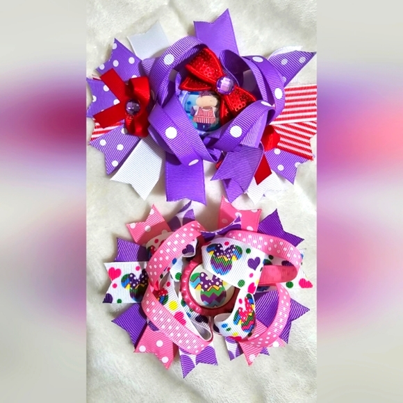 Huge Lot of 23 Boutique Disney Style Alligator Clip Hairbows - Picture 16 of 16